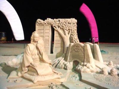 An amazing sand sculpture at the Virginia Beach Neptune Fest