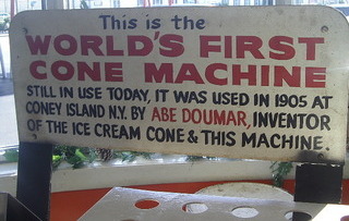 Doumar's Famous Ice Cream Cone Machine
