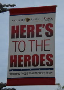Busch Gardens Williamsburg's "Here's to the Heroes" bridge.