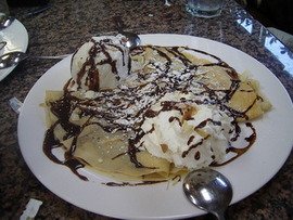 Try an amazing, mouth-watering Chocolate and Nutella crepe at Baker's Crust in Norfolk.