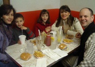 Doumar's is a 50's style drive in with great burgers, fries, malts...and the home of the ice cream cone.