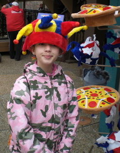 Look for funky hats like this throughout Busch Gardens Virginia.