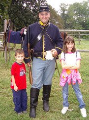 A Civil War re-enactor in Virginia.